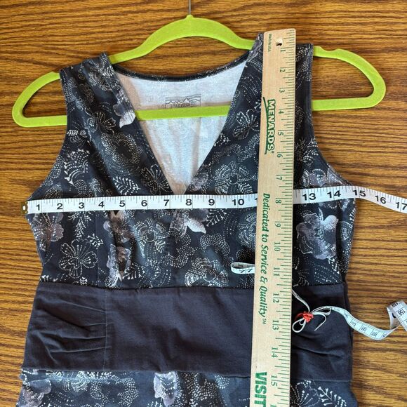 Patagonia Women’s Sleeveless Floral Dress XS – Black Gray Fit & Flare Style - Picture 7 of 7